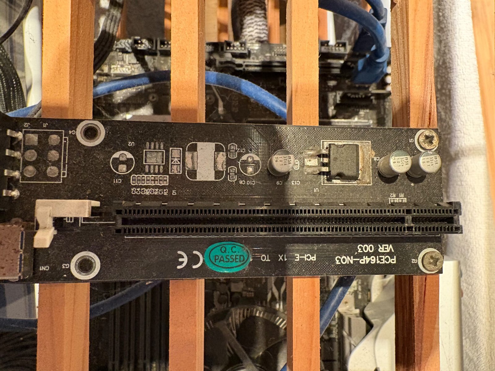PCIe x1 to x16 Riser Boards, Set From Mining Rig — photo 2